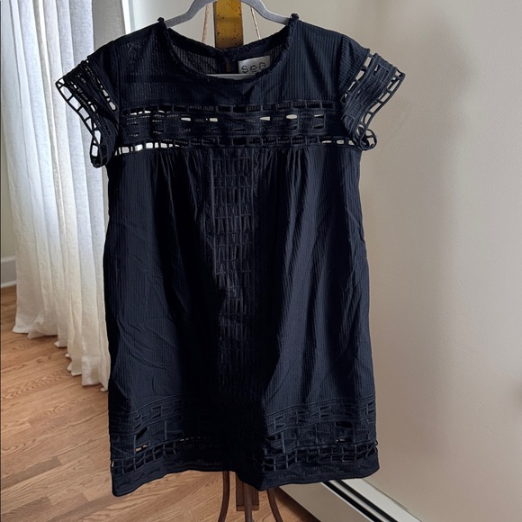 Sea New York Black Lace Mini Dress - Picture 2 of 12